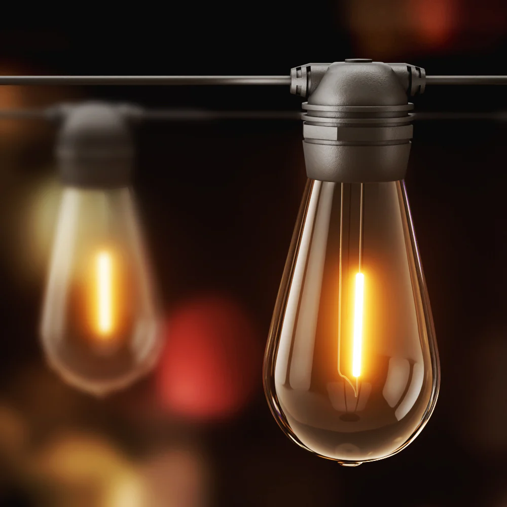 17m Solar Festoon Lights Outdoor LED String Light Christmas Party Decor - Nurns