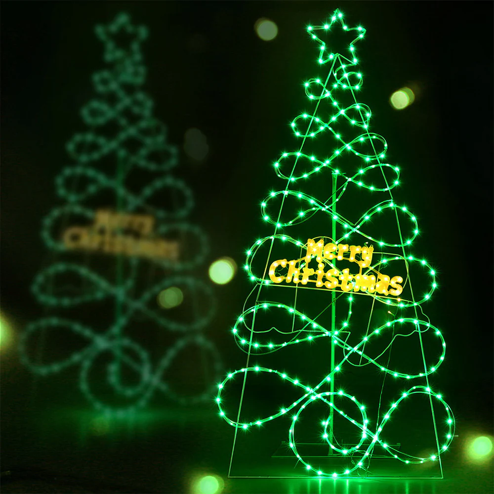 5.5ft 1.7m 230 RGB LED Christmas Tree Motif Lights Xmas Trees Decoration - Nurns