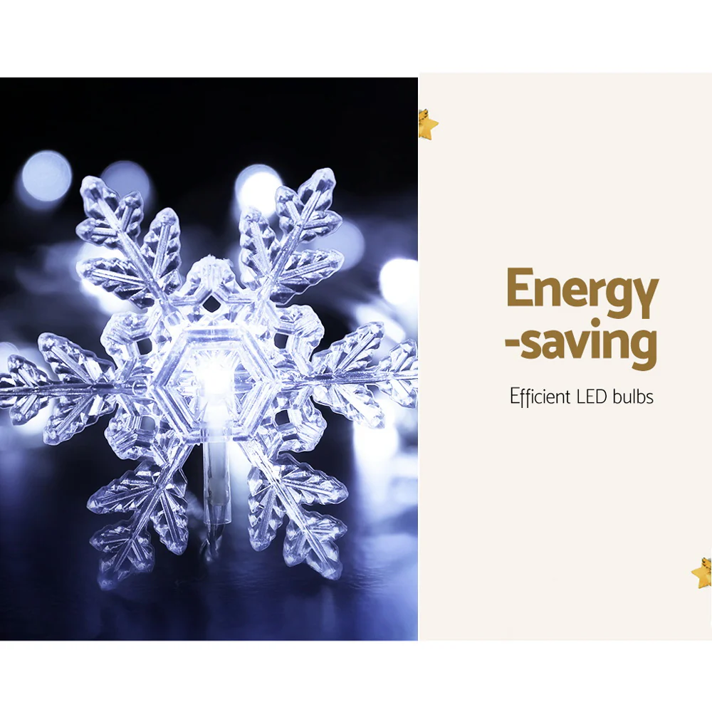 3M Christmas Icicle Lights String Lights 80 LED Solar Powered - Nurns