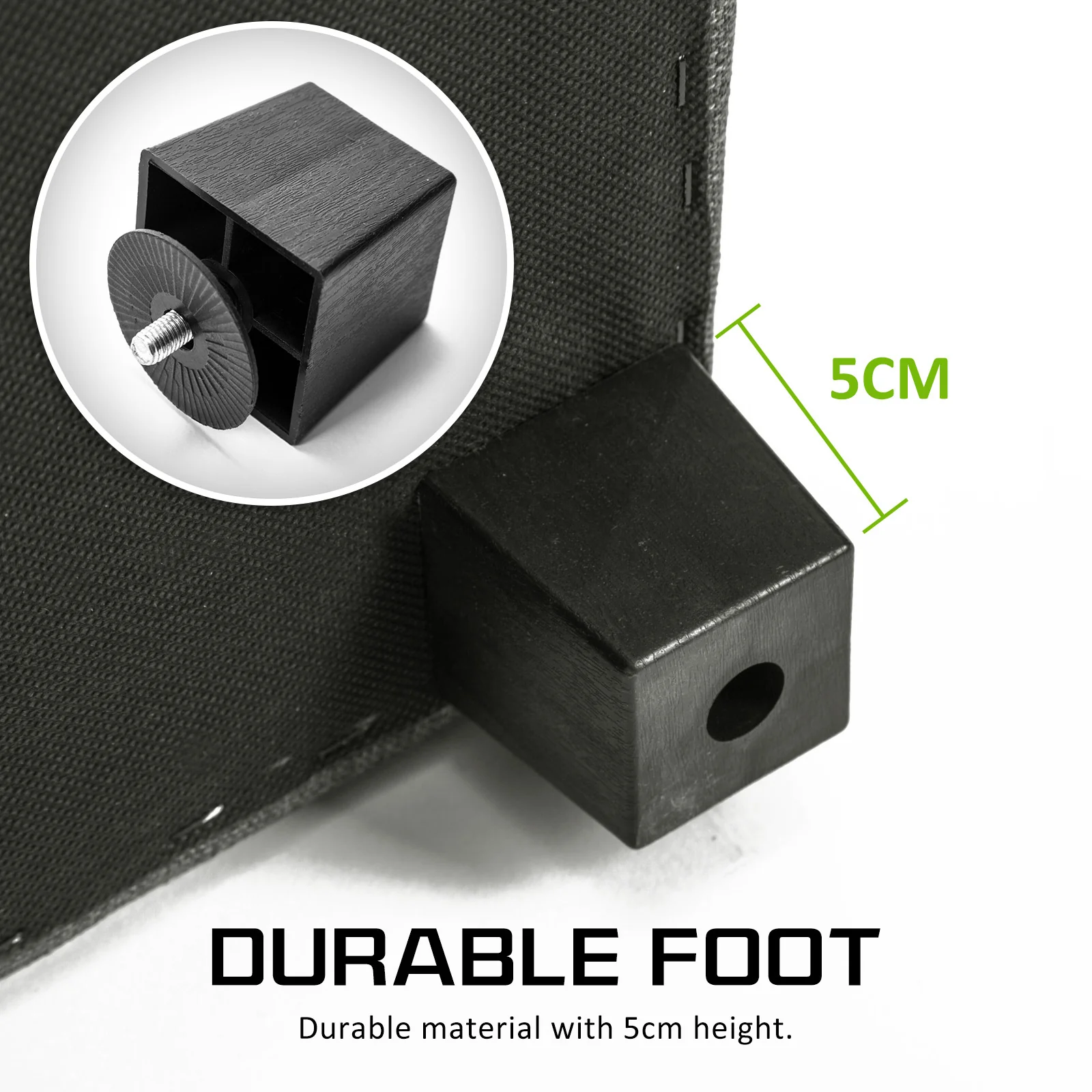 102cm Storage Ottoman Stool Fabric - Dark Grey - Nurns