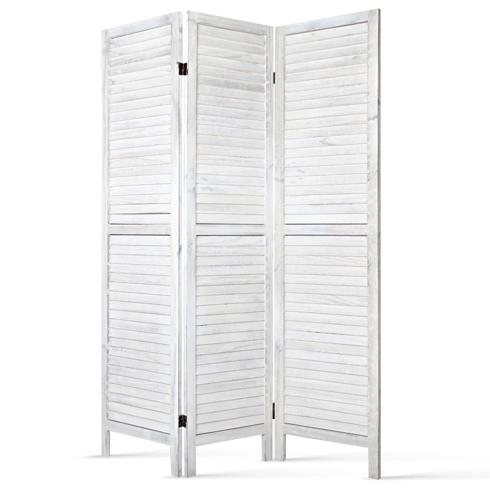 3 Panel Room Divider Screen 120x170cm - White - Nurns