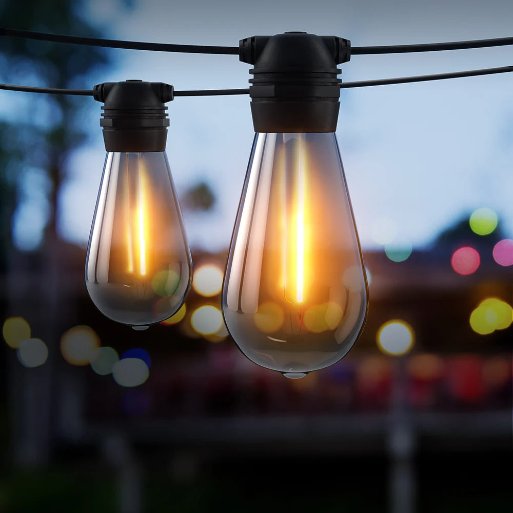 50m Solar Festoon Lights Outdoor LED String Light Xmas Party Decorations - Nurns