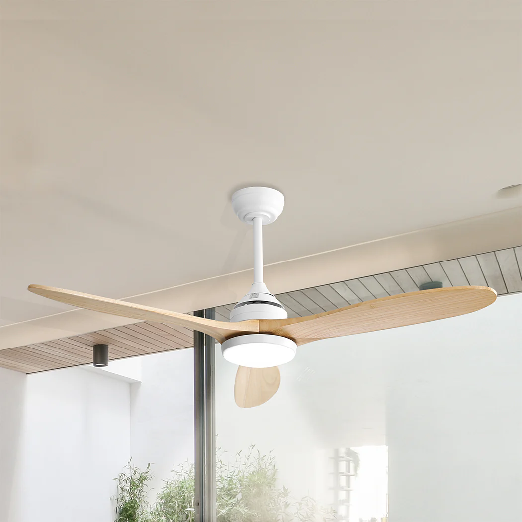 52'' Ceiling Fan LED Light DC - Natural - Nurns