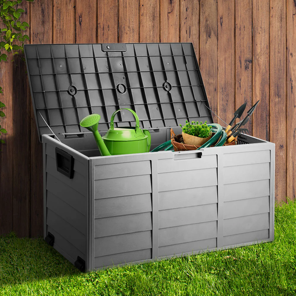290L Outdoor Storage Box - Grey - Nurns