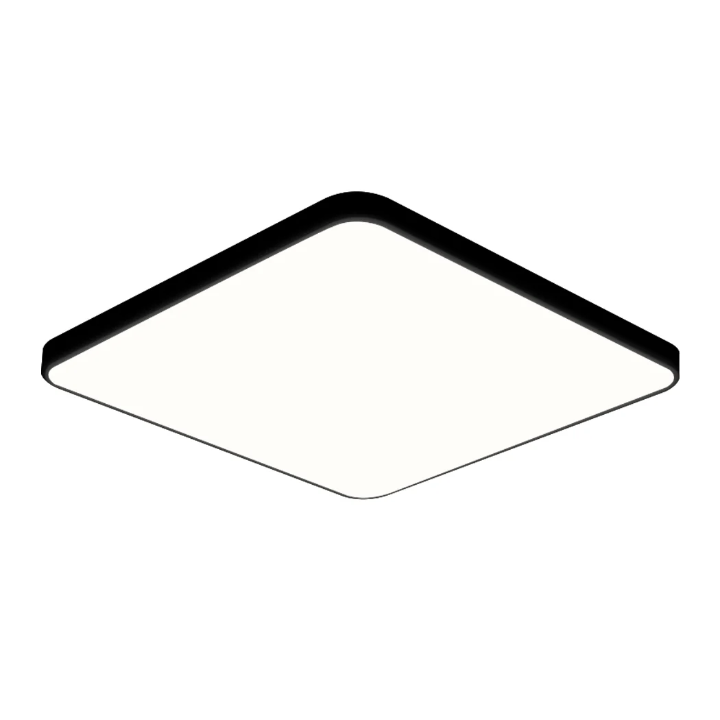3-Colour Ultra-Thin 5cm Led Ceiling Light Modern Surface Mount 54W - Black - Nurns