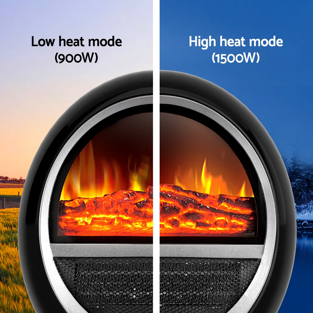 1500W Electric Fireplace Fire Heaters - Nurns