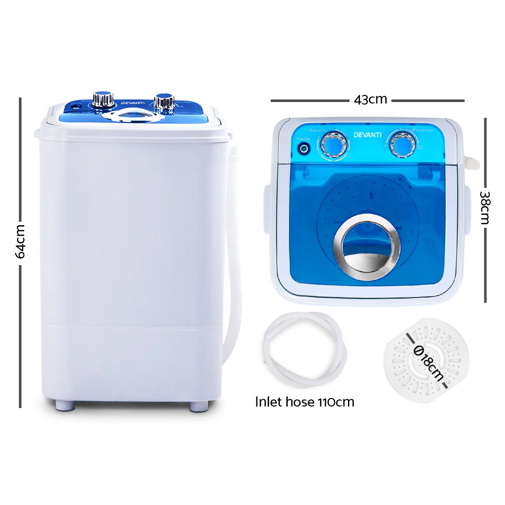 4.6KG Mini Portable Washing Machine - Nurns