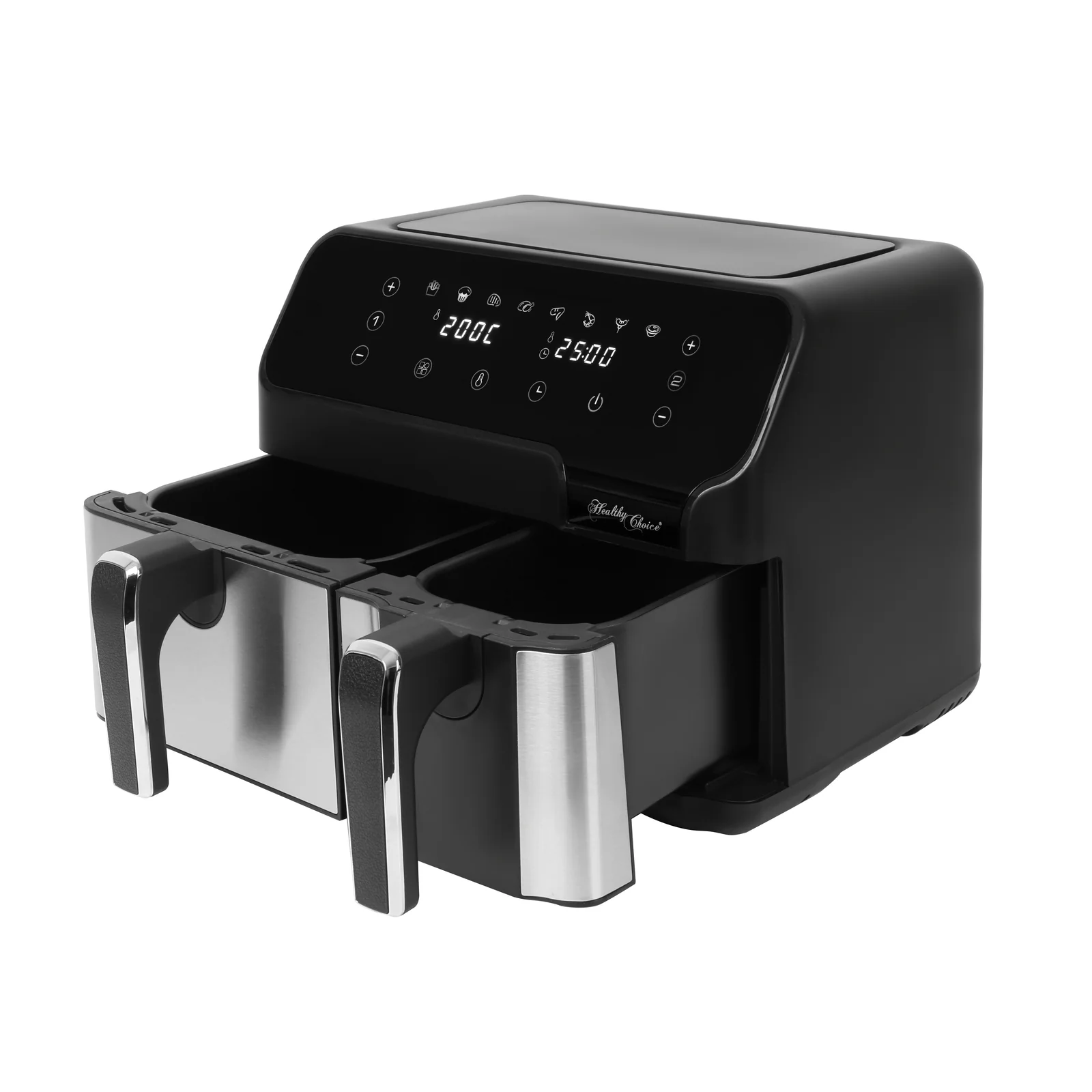 10L Digital Dual Zone Air Fryer with Dual Temperature Control - Nurns
