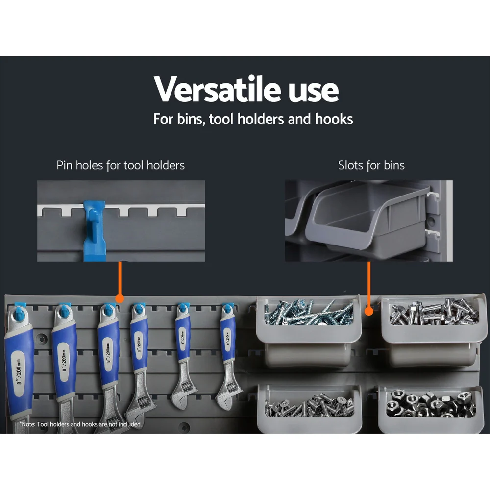 48 Bin Wall Mounted Rack Storage Organiser - Nurns