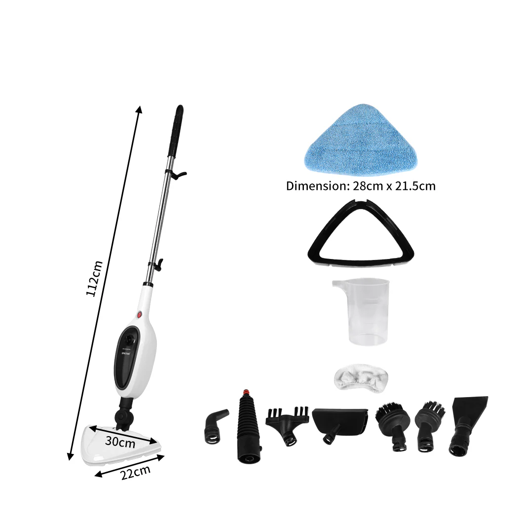 300ML 12in1 Floor Carpet Window Steam Mop Handheld Cleaner Wash - Nurns