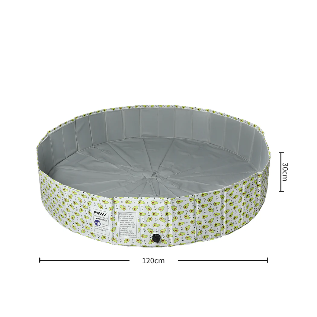 120cm Pet Dog Swimming Pool Cat Portable BathTub Kid Shower Washing Folding - Nurns