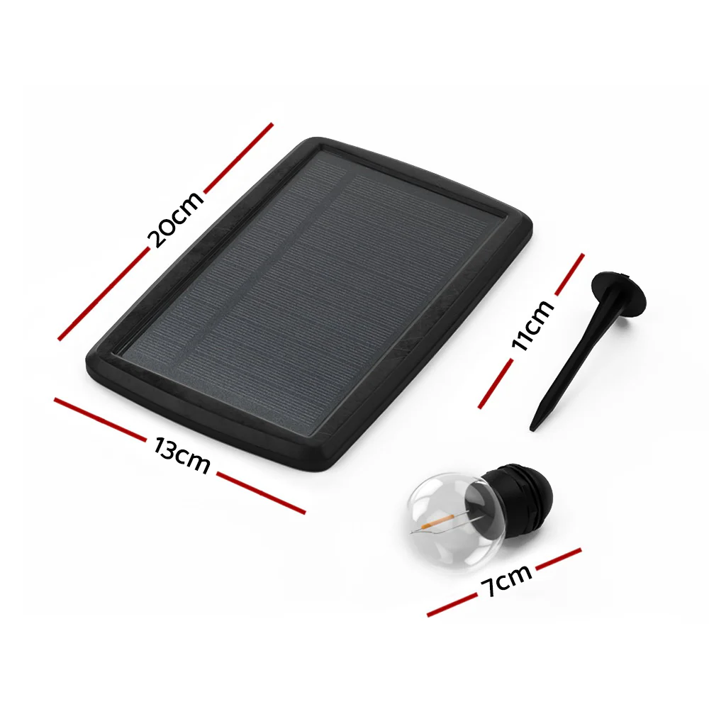 41m Solar Festoon Lights Outdoor LED String Light Xmas Wedding Garden Party - Nurns