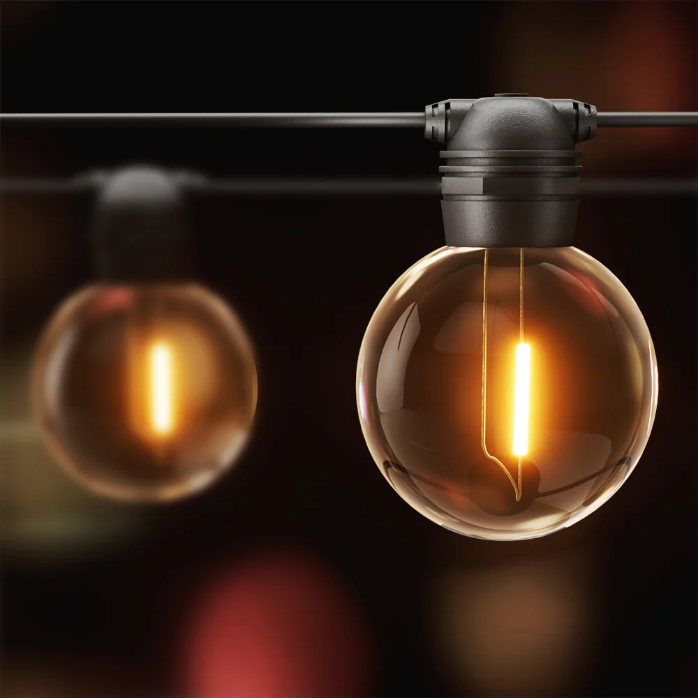 17m Solar Festoon Lights Outdoor LED String Light Wedding Christmas Party - Nurns