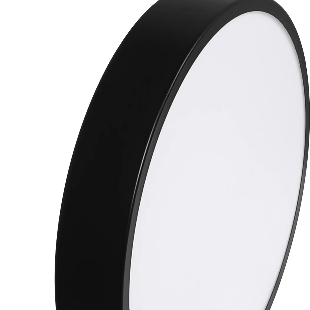 3-Colour Ultra-Thin 5cm Led Ceiling Light Modern Surface Mount 36W - Black - Nurns