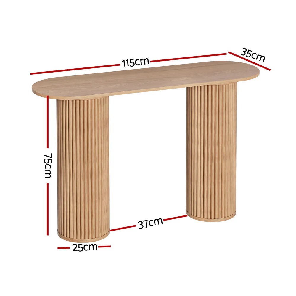 115cm Console Table Oval - Pine - Nurns