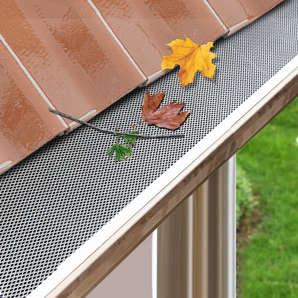 30-piece Aluminium Gutter Guard Leaf Mesh- Silver - Nurns