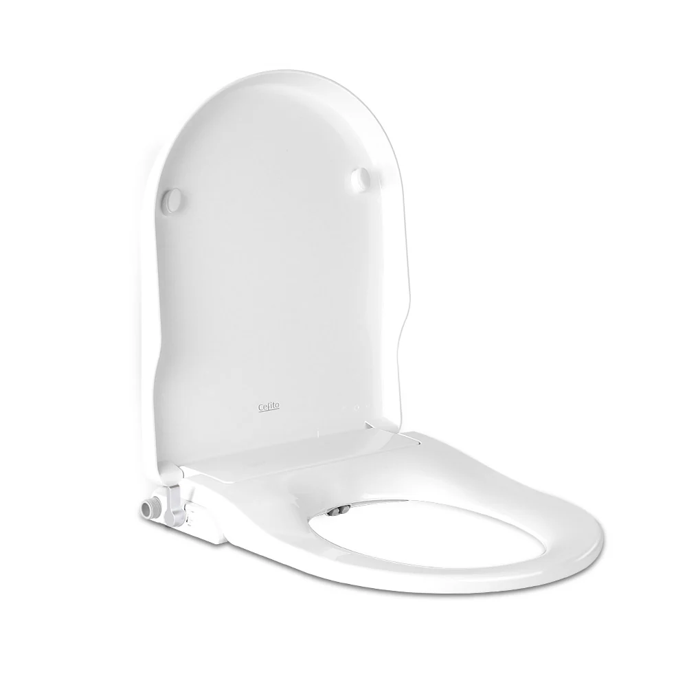 37cm Wide Non Electric Bidet Toilet Seat Bathroom - White - Nurns