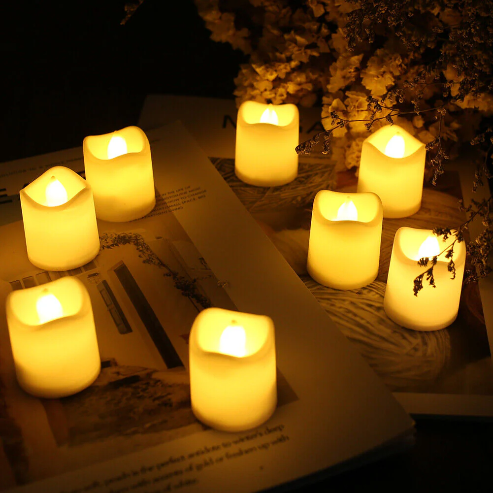 48-Pieces Flameless LED Tea Light Tealight Candle Wedding Decoration - Nurns