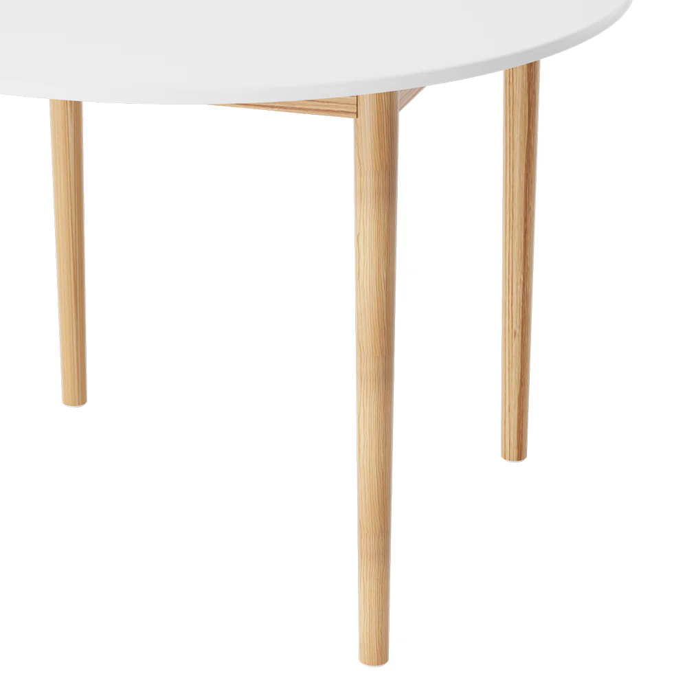 108cm Dining Table Round Diameter Demi - White - Nurns