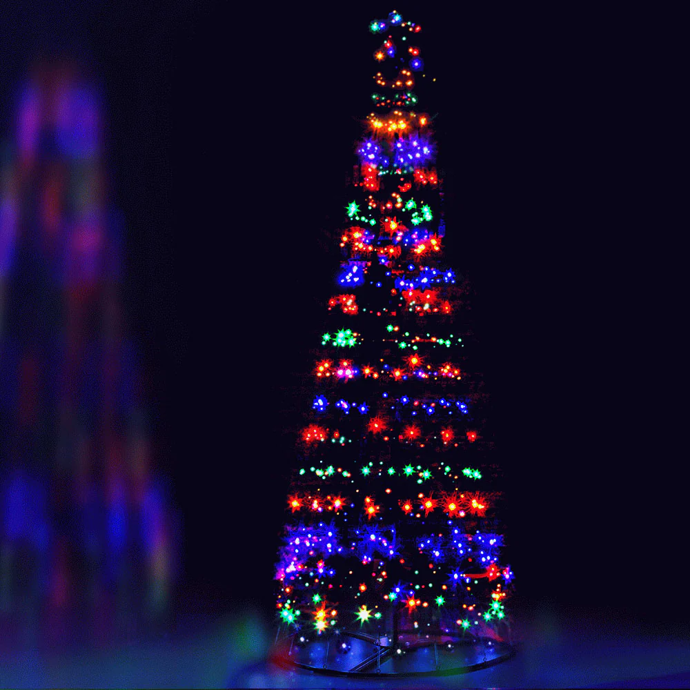 12 ft 3.6m 400 LED Solar Christmas Tree Xmas Tree Decor 8 Light Modes - Multi Colour - Nurns