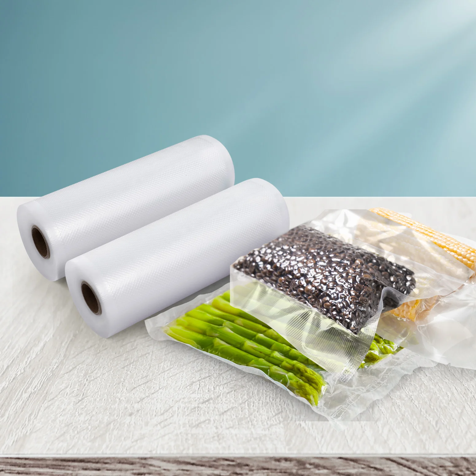 2 Rolls Food Vacuum Sealer Bags Storage Saver Heat Sealing Bag Pack 15CMX6M - Nurns