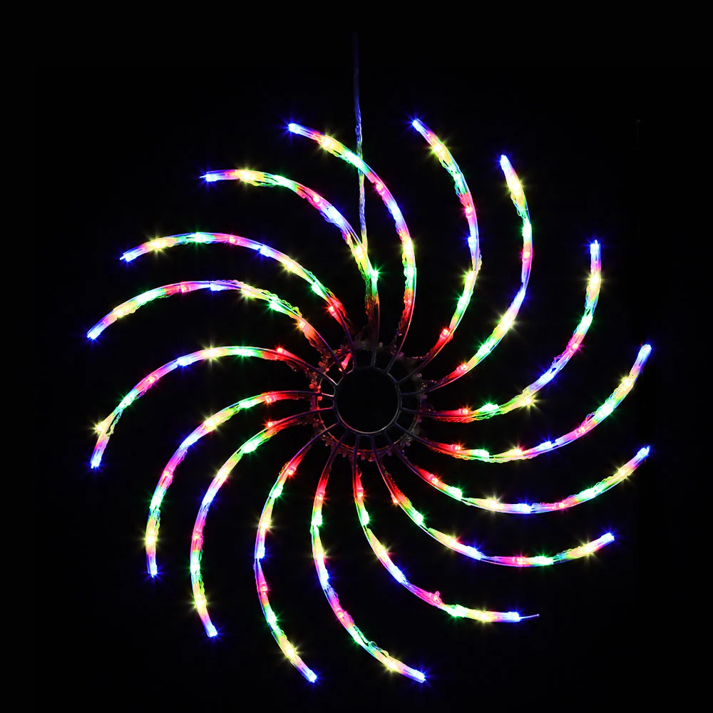 0.5M Christmas Lights 128 LED Spin Motif Light Decorations - Nurns