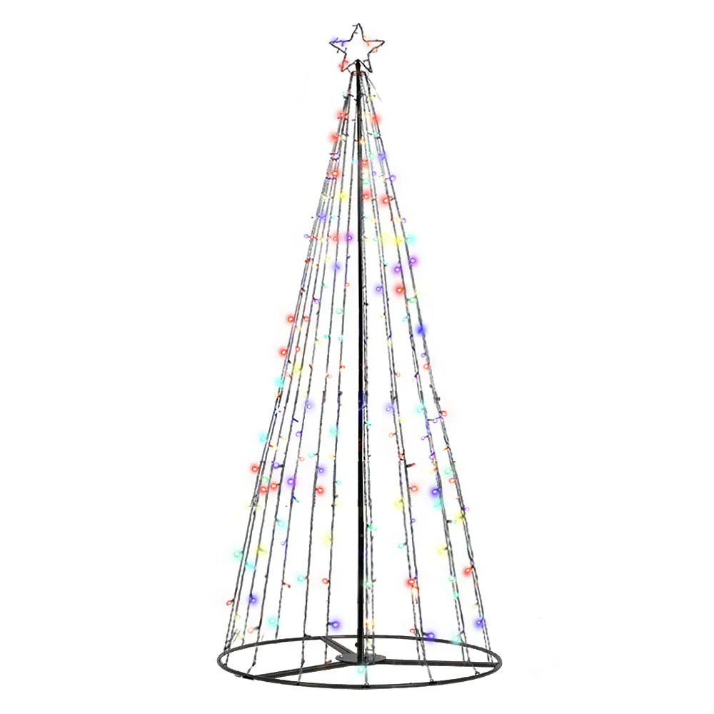 12 ft 3.6m 400 LED Solar Christmas Tree Xmas Tree Decor 8 Light Modes - Multi Colour - Nurns