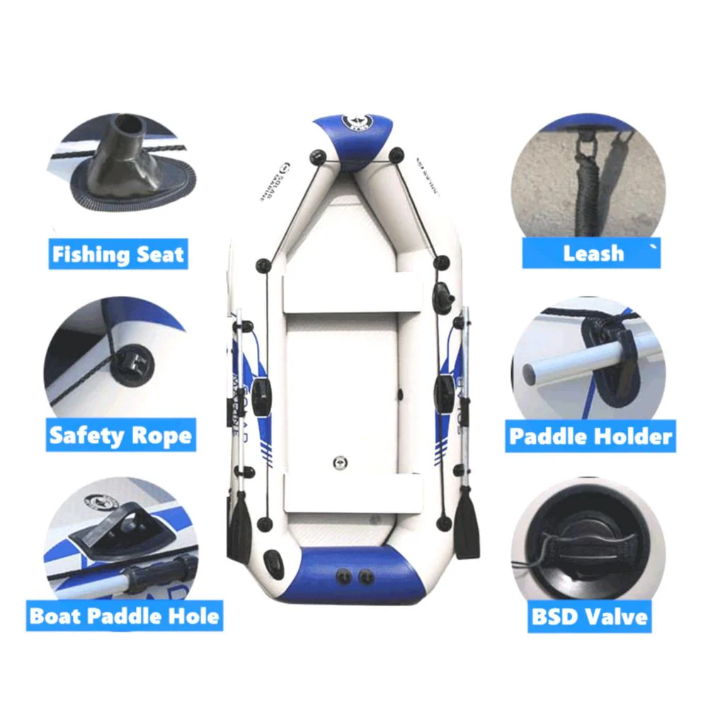 2.3m Inflatable Boat Laminated Wear Resistant Fishing Boat - Nurns