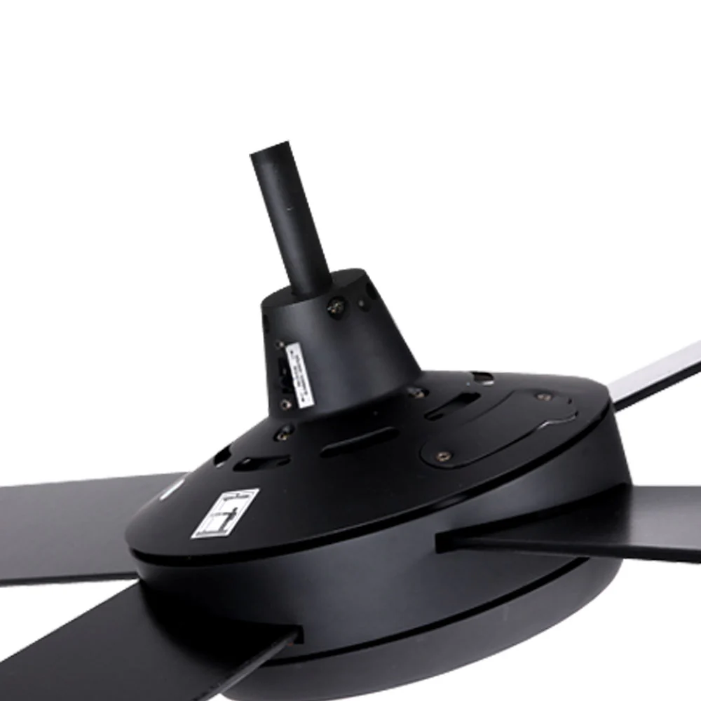 52'' Ceiling Fan w/Light w/Remote Timer - Black - Nurns