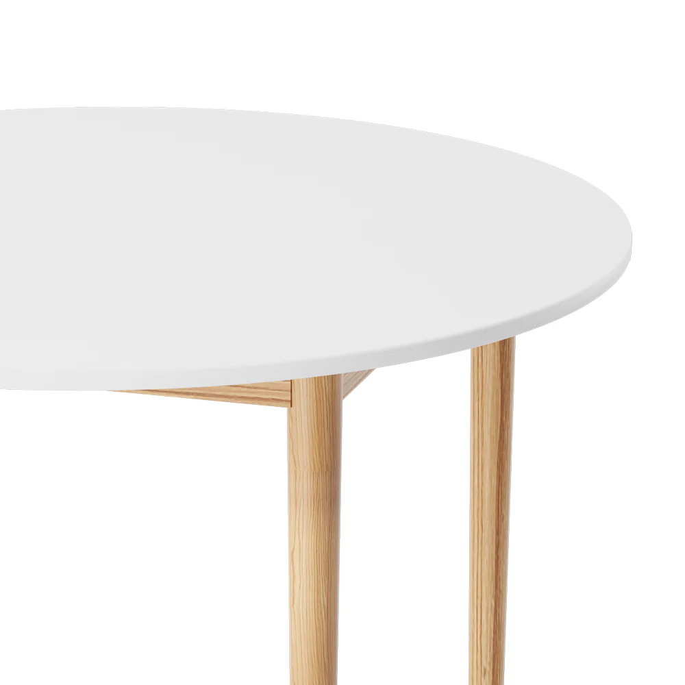 108cm Dining Table Round Diameter Demi - White - Nurns