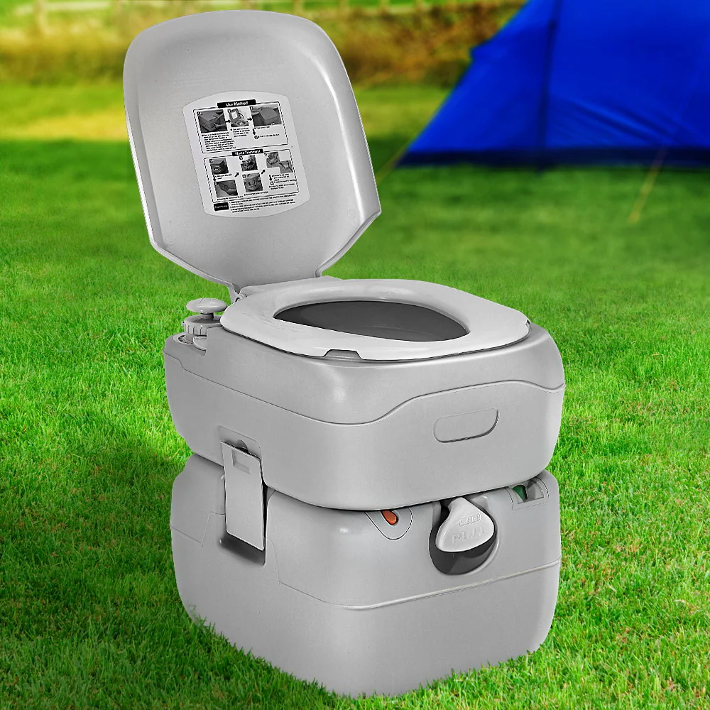 22L Portable Camping Toilet Outdoor Flush Potty Boating - Nurns