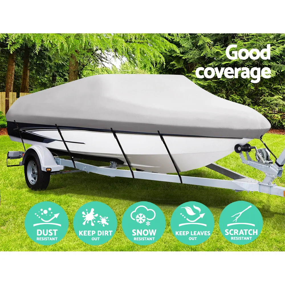 14 - 16 foot Waterproof Boat Cover - Grey - Nurns