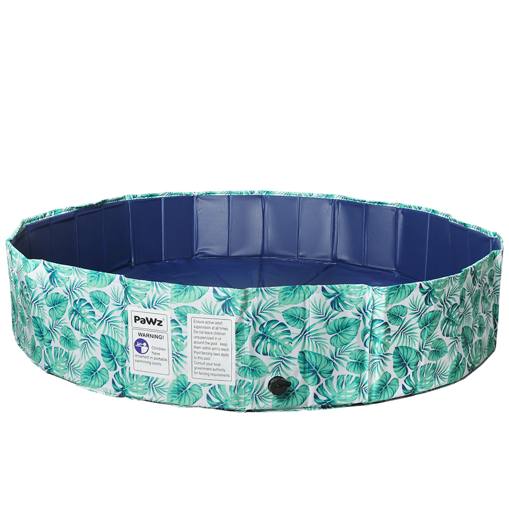 120cm Pet Dog Swimming Pool Cat Portable BathTub Kid Shower Washing Folding - Nurns