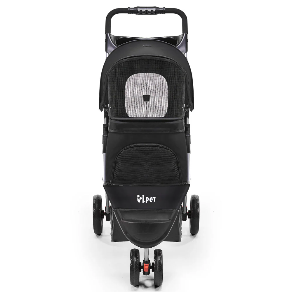3 Wheel Pet Stroller - Black - Nurns