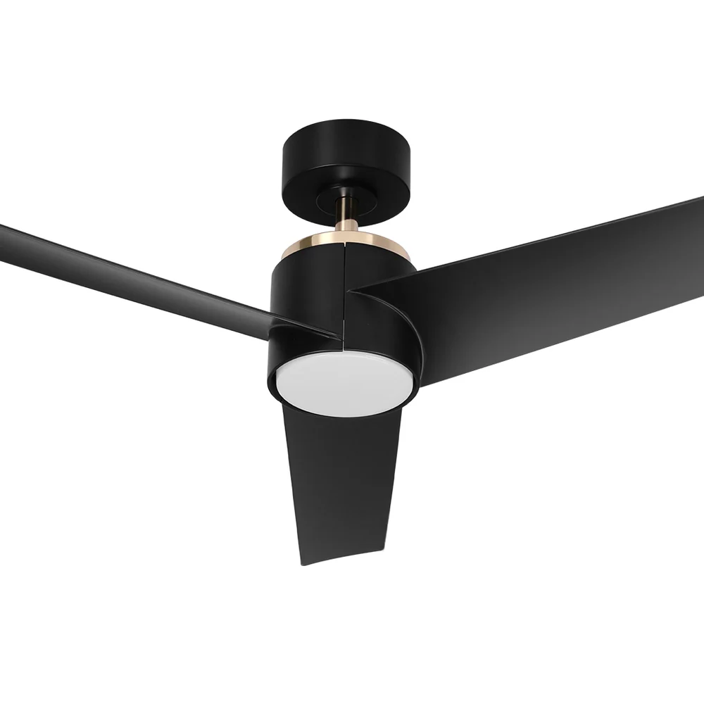 52'' Ceiling Fan DC Motor with Light andRemote - Black - Nurns