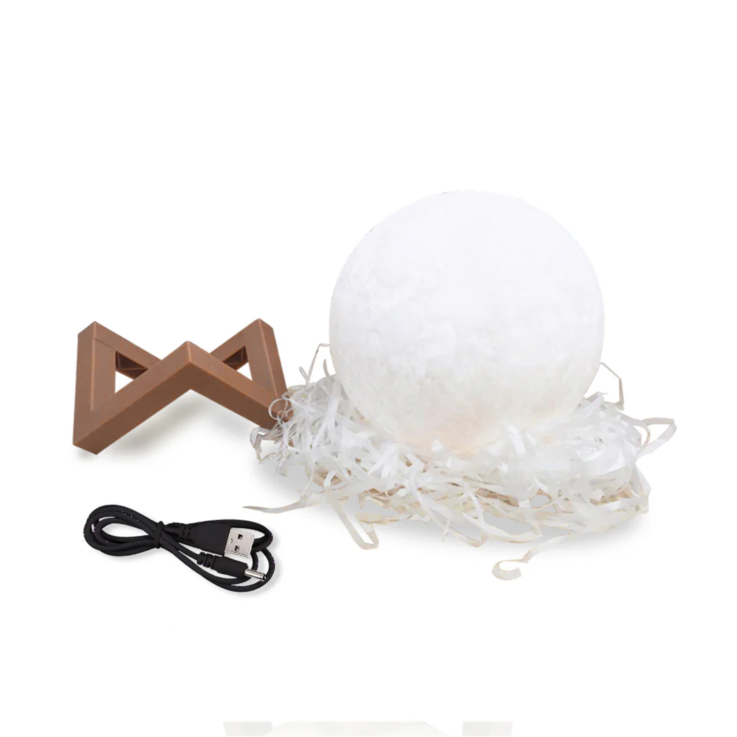 3D Magical Moon Lamp USB LED Night Light Moonlight Touch Sensor 18cm Diameter - Nurns