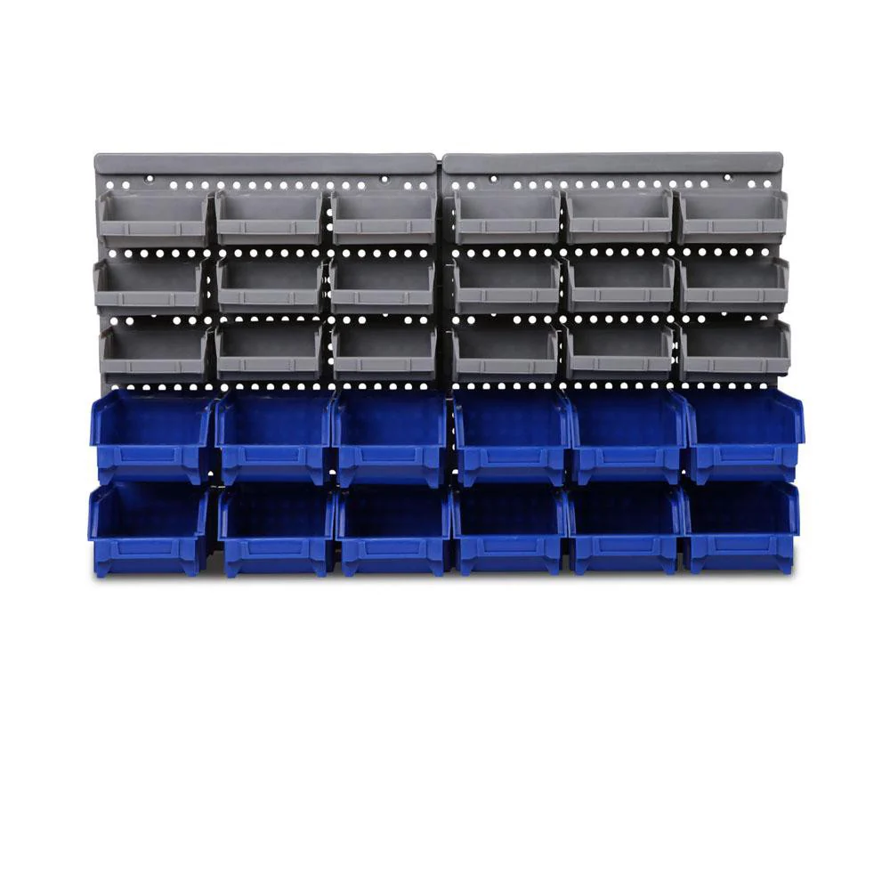 30 Bin Wall Mounted Rack Storage Organiser - Nurns