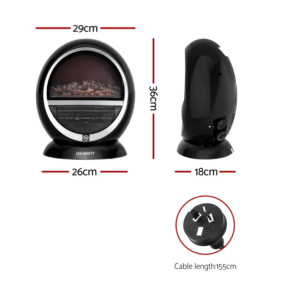 1500W Electric Fireplace Fire Heaters - Nurns