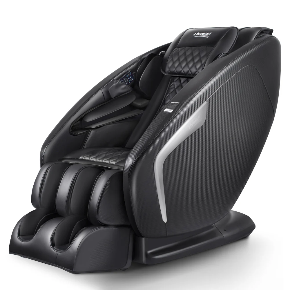 3D Electric Massage Chair Shiatsu Kneading Massager Zero Gravity Large Black - Nurns