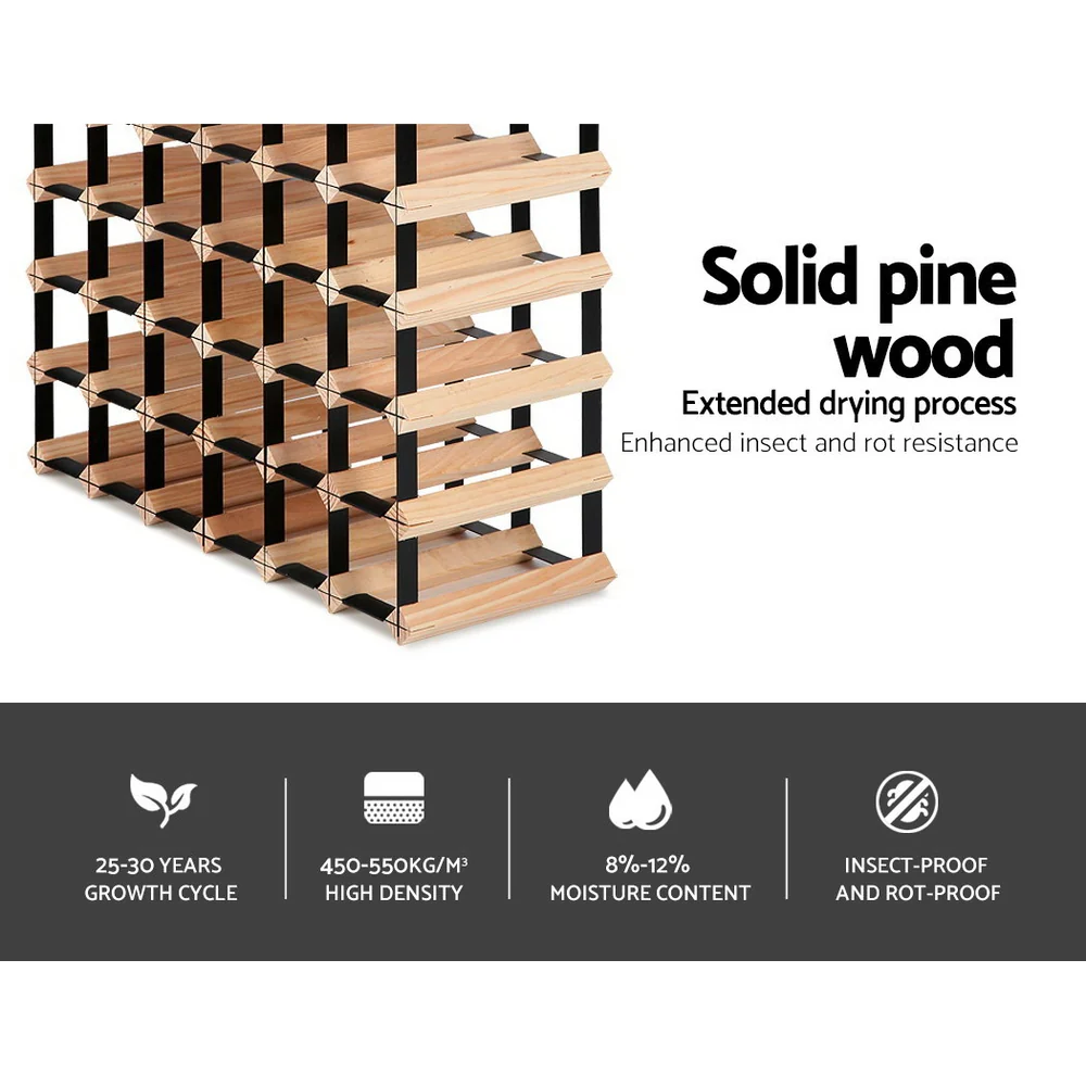 42 Bottle Timber Wine Rack - Nurns