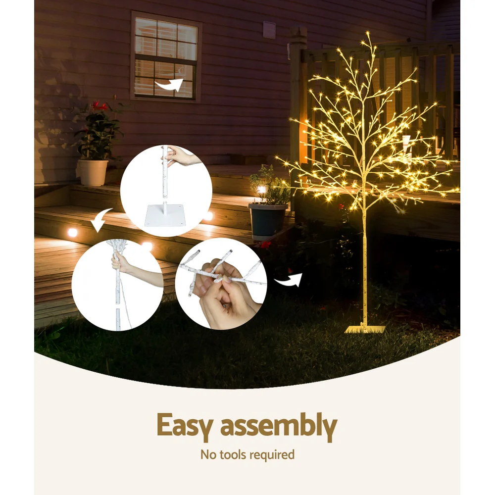 5ft 1.5m 304 LED Christmas Tree Lights Xmas Tree Décor - Warm White - Nurns
