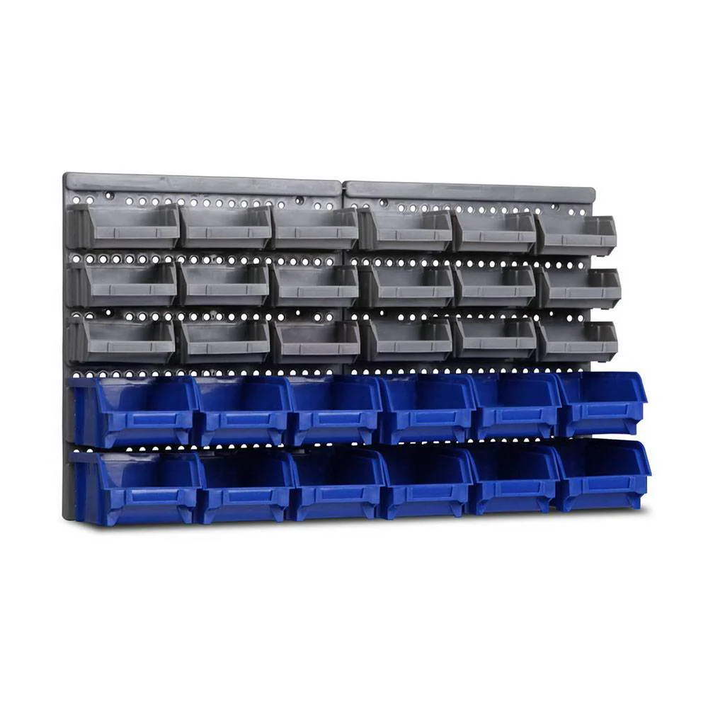 30 Bin Wall Mounted Rack Storage Organiser - Nurns