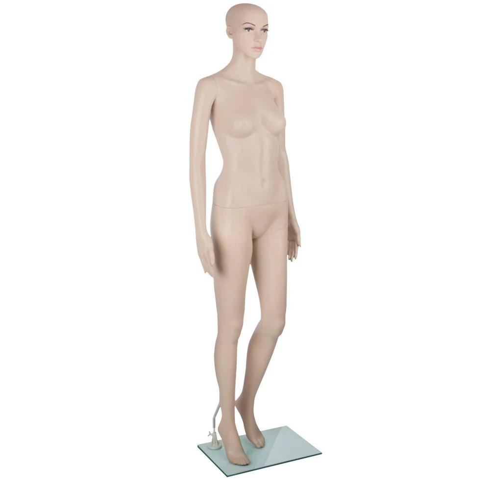 175cm Tall Full Body Female Mannequin - Skin Coloured - Nurns