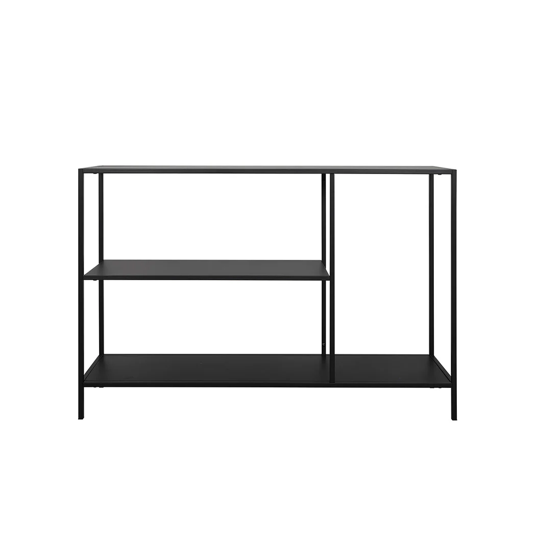 3-Tier Console Table Office Furniture - Black - Nurns