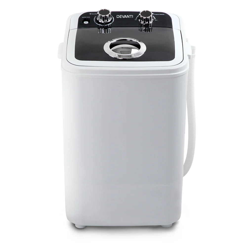 4.6kg Mini Portable Washing Machine - Black - Nurns