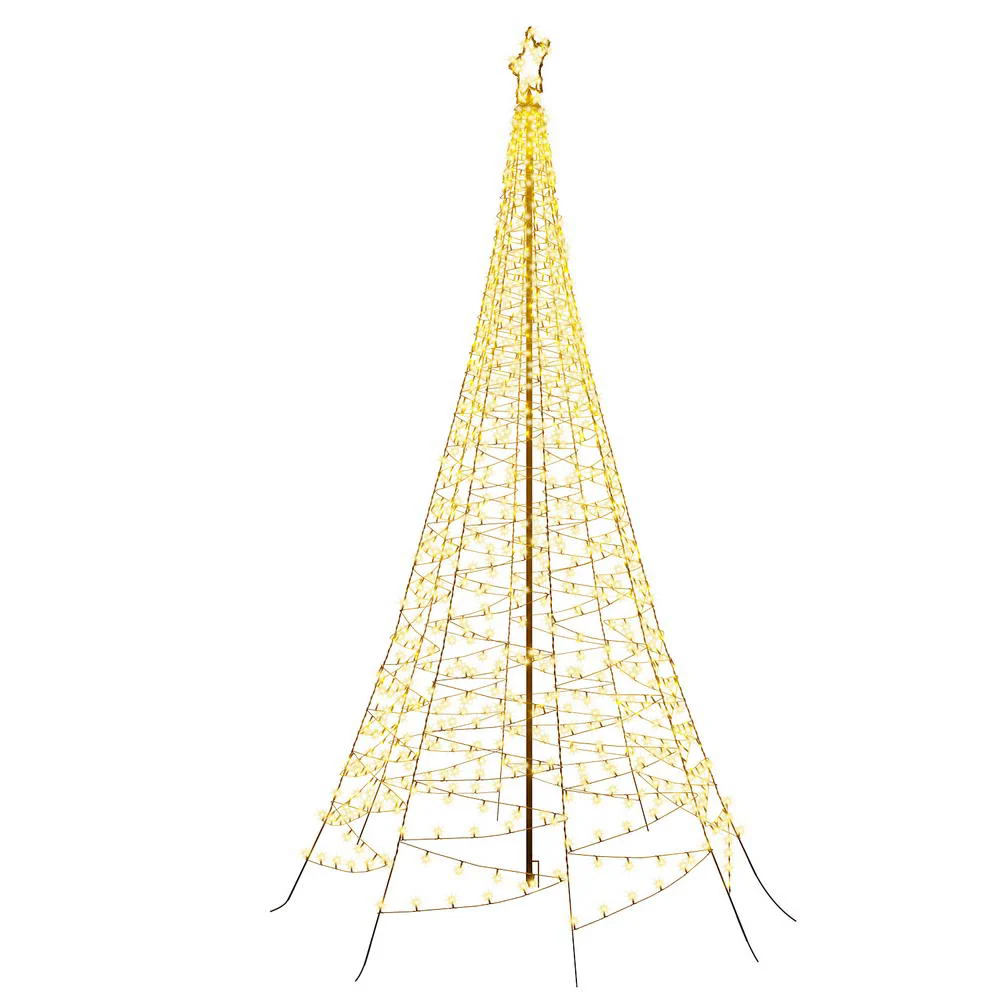 12ft 3.6m 800 LED Solar Christmas Tree Net Lights Xmas Trees Decoration - Nurns