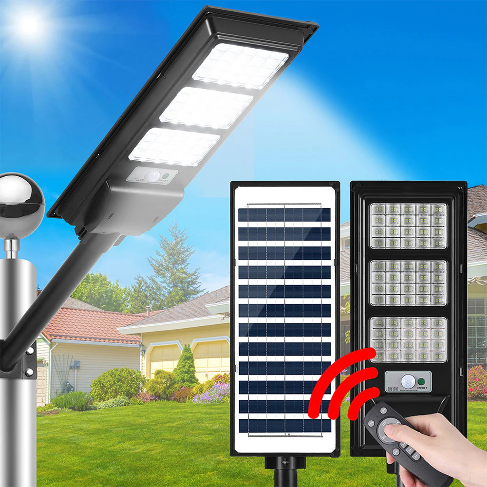 240 LED Solar Street Light Flood Motion Sensor Remote - Nurns