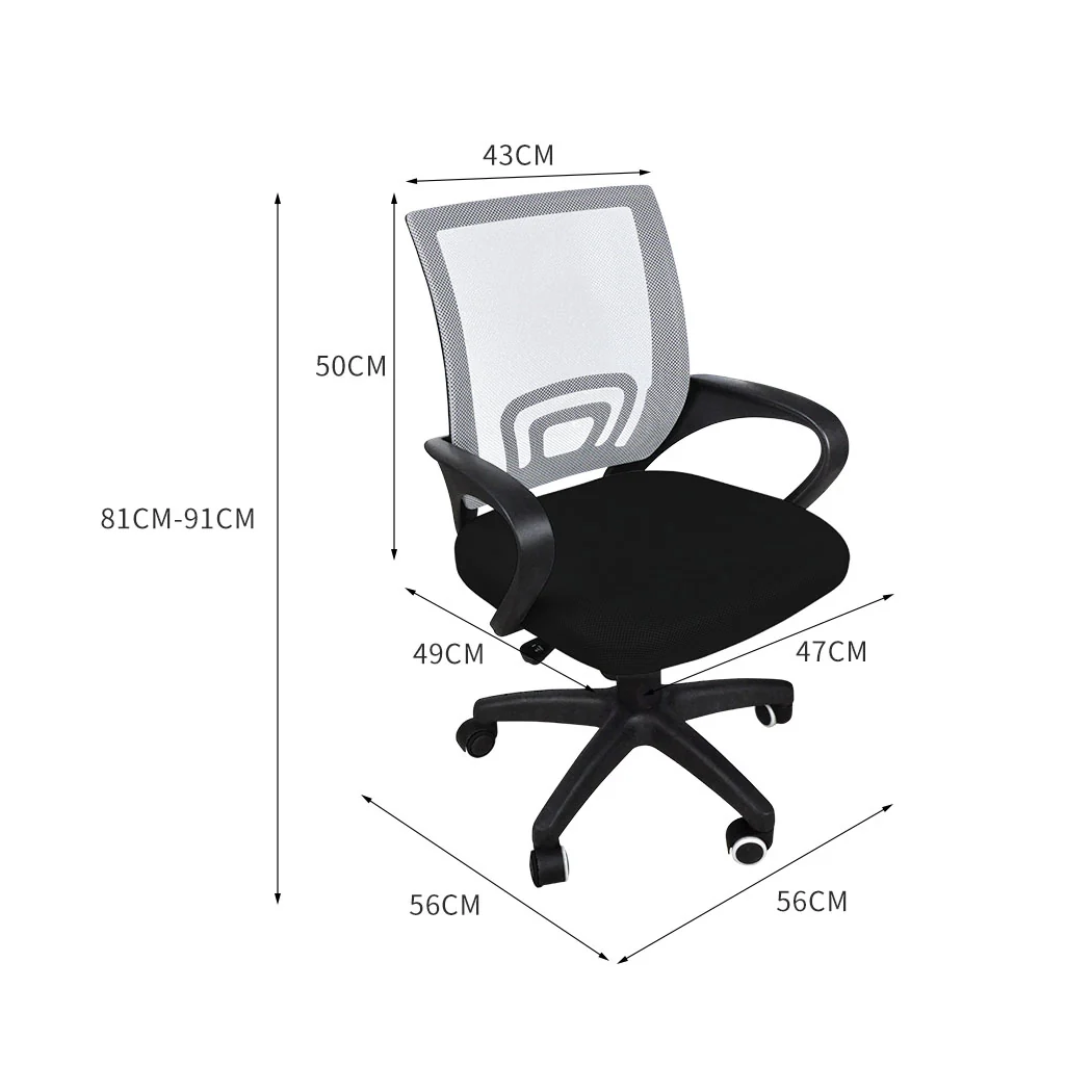 2x Levede Office Chair Gaming Computer Grey - Nurns