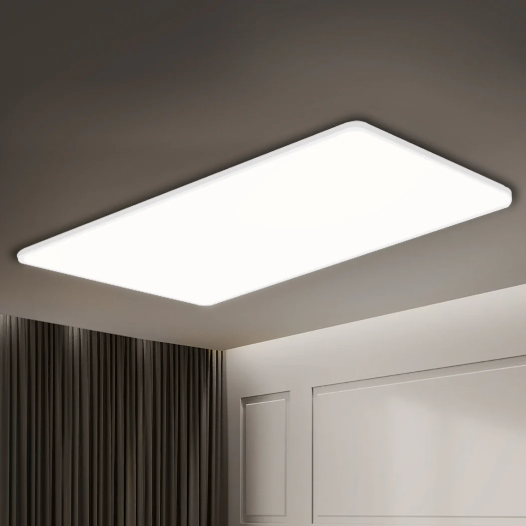 3-Colour Ultra-Thin 5cm Led Ceiling Light Modern Surface Mount 192W - White - Nurns