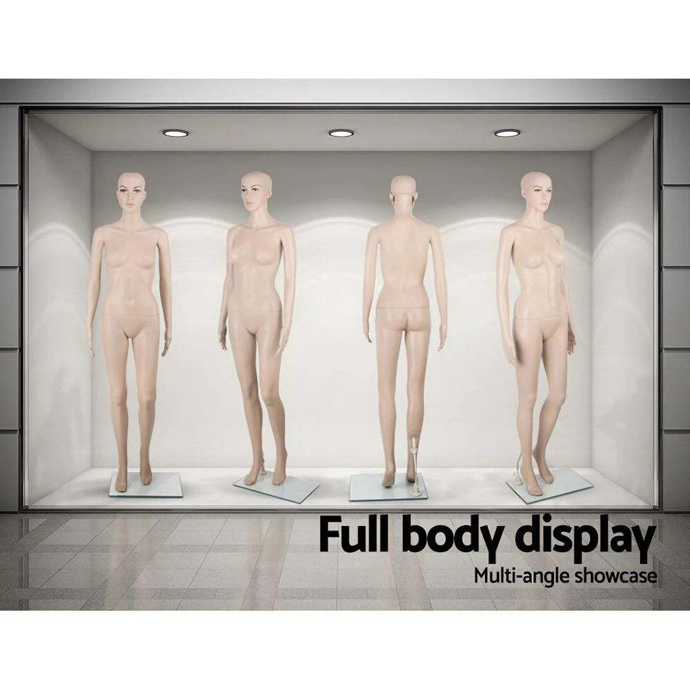 175cm Tall Full Body Female Mannequin - Skin Coloured - Nurns